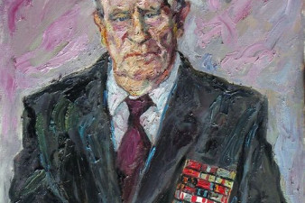 Александр Сергеевич Тестов – участник ВОВ. 2010. Холст, масло. 80х65. Собственность автора